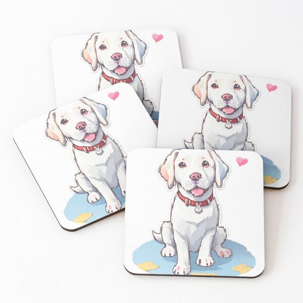 Item preview, Snowy Sweetness: An Adorable Cute White Labrador Sticker designed and sold by meesin-shop.