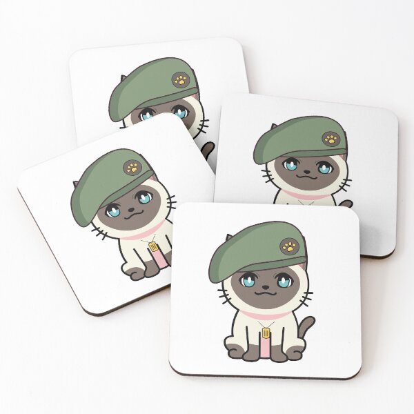 Item preview, Cute Siamese cat green beret designed and sold by Pet Station.