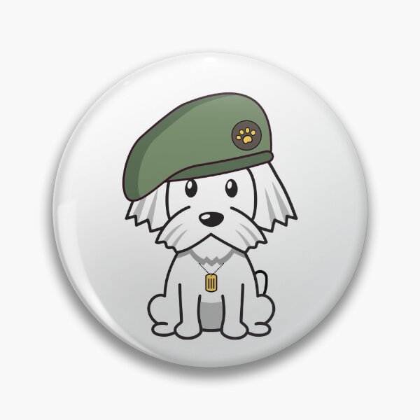 Item preview, Cute White Dog green beret designed and sold by Pet Station.