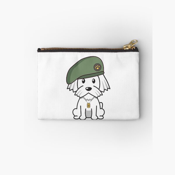 Item preview, Cute White Dog green beret designed and sold by Pet Station.