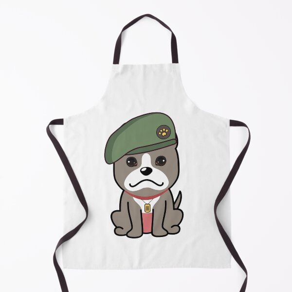 Item preview, Cute Grey Dog green beret designed and sold by Pet Station.