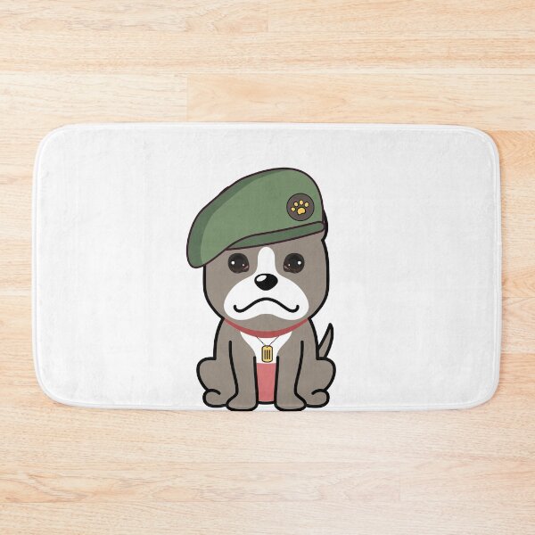 Item preview, Cute Grey Dog green beret designed and sold by Pet Station.
