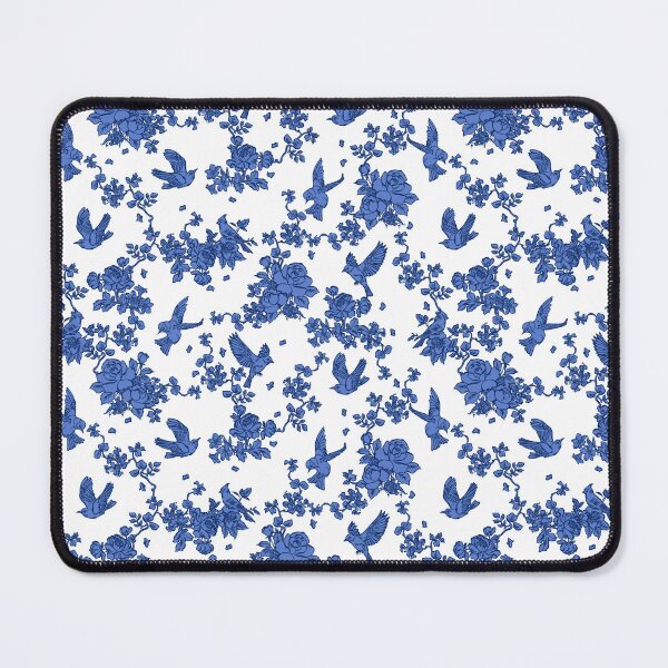 Item preview, blue and white birds with floral designed and sold by letsgow8th.
