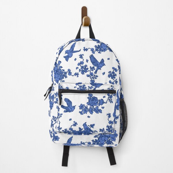 Item preview, blue and white birds with floral designed and sold by letsgow8th.