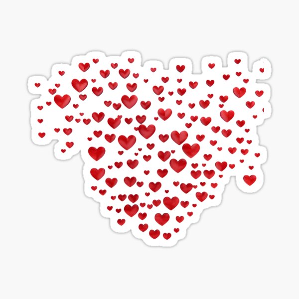 Multiple red hearts Sticker for Sale by MeFahDesign