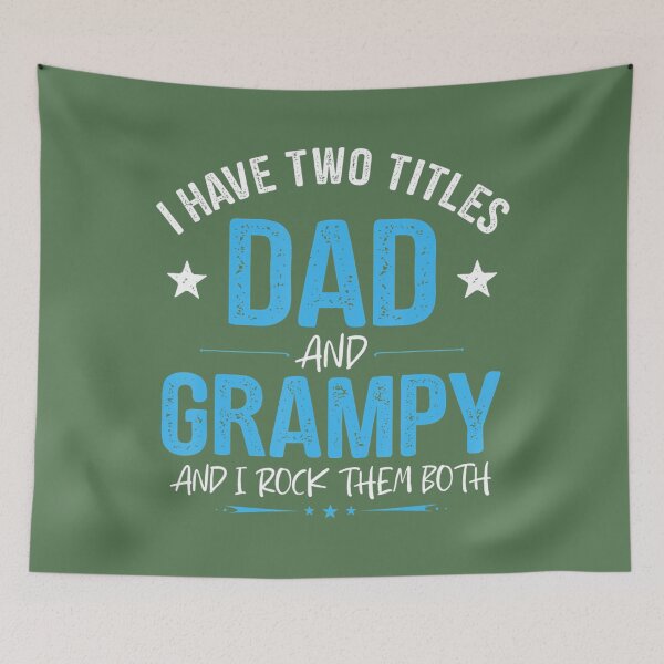 Item preview, I Have Two Titles Dad And Grampy 	 Retro Decor Grandpa 	 	 designed and sold by feocpgjtbj90.