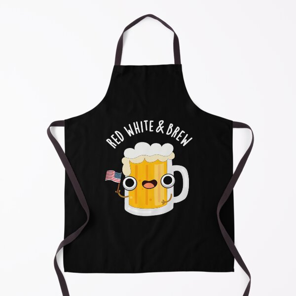 Item preview, Red White And Brew Funny Beer Puns (Dark BG) designed and sold by punnybone.