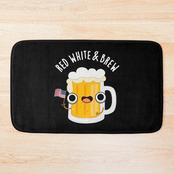 Item preview, Red White And Brew Funny Beer Puns (Dark BG) designed and sold by punnybone.