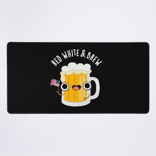Item preview, Red White And Brew Funny Beer Puns (Dark BG) designed and sold by punnybone.