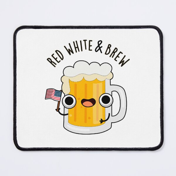 Item preview, Red White And Brew Funny Beer Puns designed and sold by punnybone.