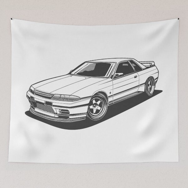Item preview, Midnight Racer Black And White Skyline R32 GT-R JDM designed and sold by TrilogyMerch.