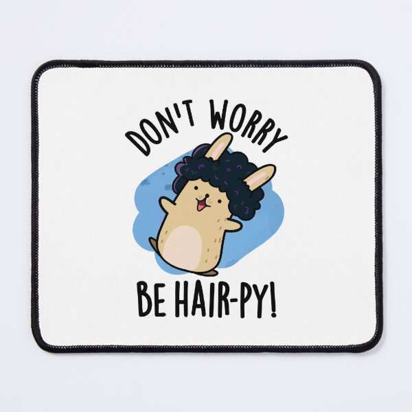 Item preview, Puns features a cute happy bunny rabbit with hair designed and sold by punnybone.