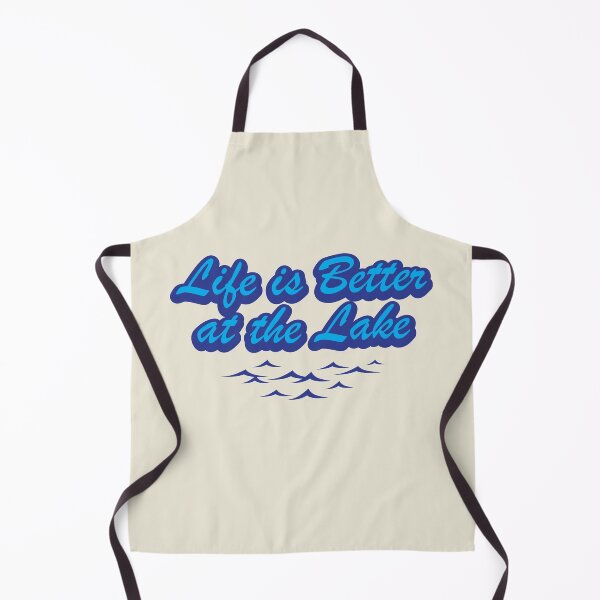 Item preview, Life is Better at the Lake Graphic 02 - Blue on Blue designed and sold by BlueSkyTheory.