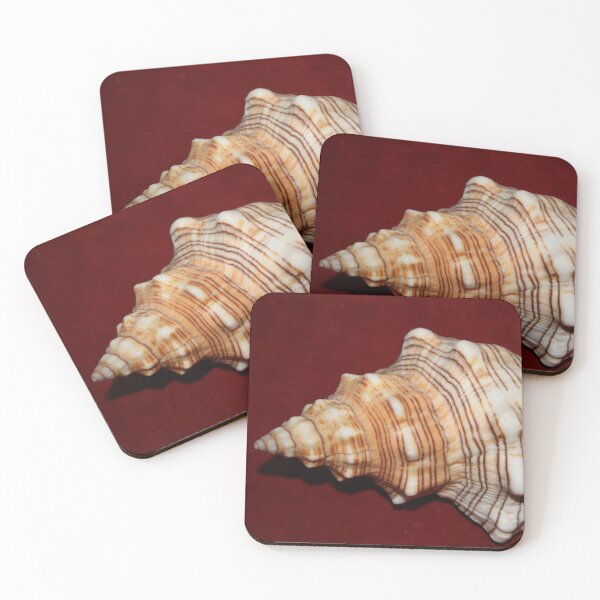 Item preview, Trapezium Horse Conch on Red designed and sold by Shellgirlpearl.