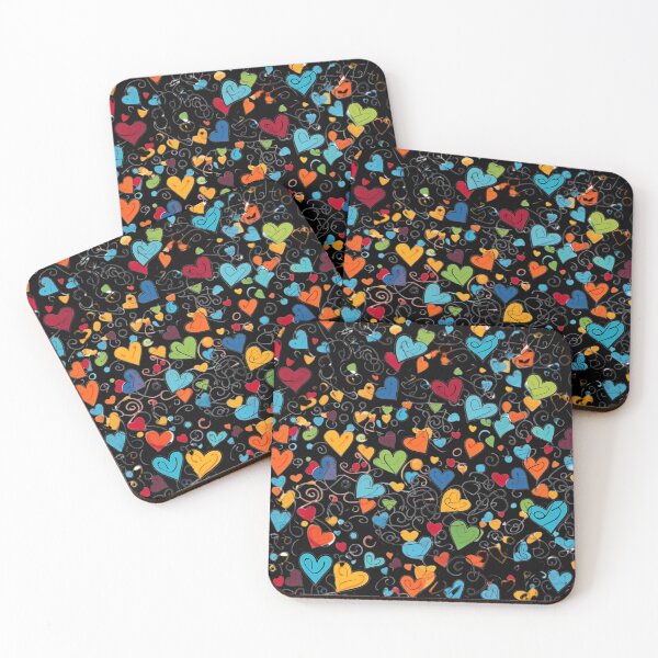 Item preview, Multiple colorful hearts 3 designed and sold by My Team Designs.