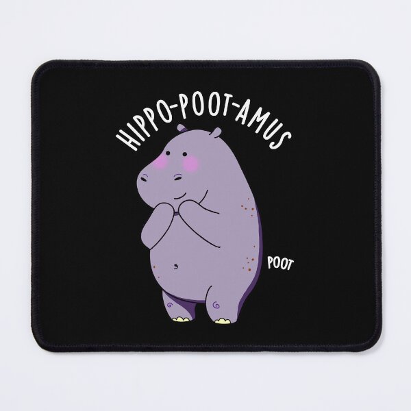 Item preview, Hippo-poot-amus Funny Farting Hippo Puns (Dark BG) designed and sold by punnybone.