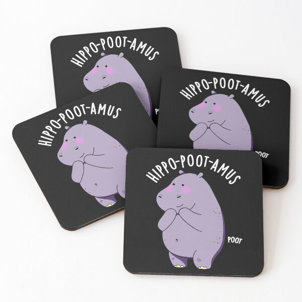 Artikelvorschau, Hippo-poot-amus Lustige furzende Nilpferd-Wortspiele (Dark BG) entworfen und verkauft von punnybone.
