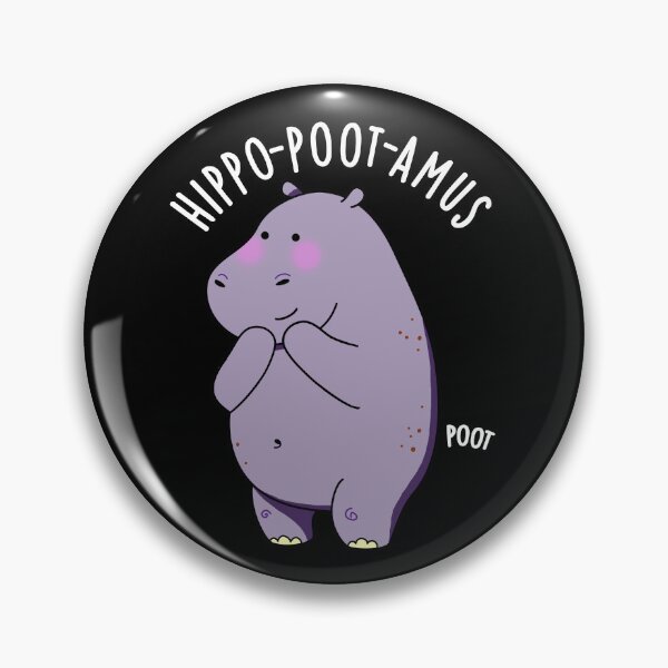 Item preview, Hippo-poot-amus Funny Farting Hippo Puns (Dark BG) designed and sold by punnybone.
