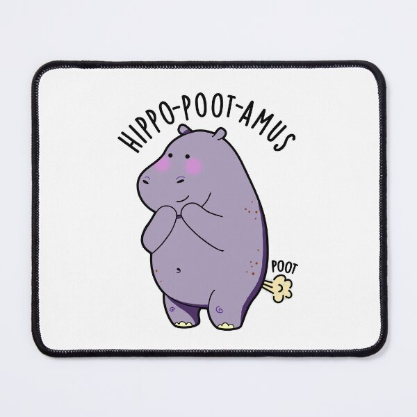 Item preview, Hippo-poot-amus Funny Farting Hippo Puns  designed and sold by punnybone.