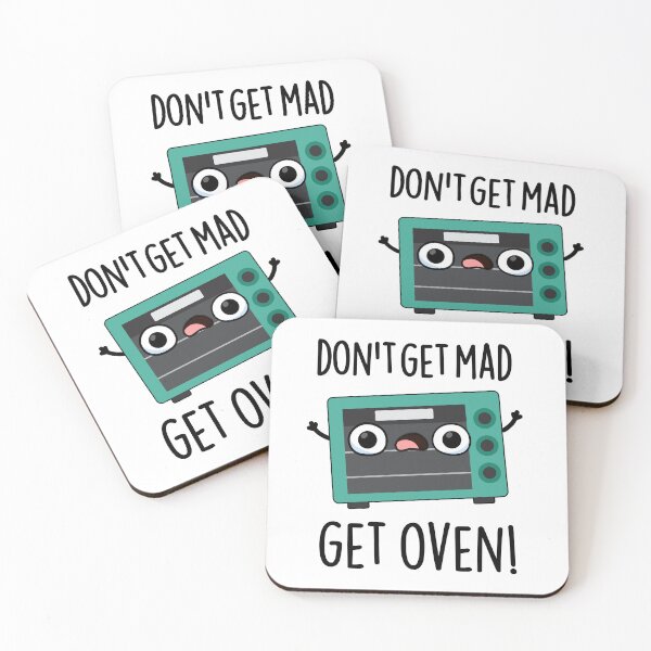 Item preview, Don't Get Mad Get Oven Funny Phrase Puns   designed and sold by punnybone.