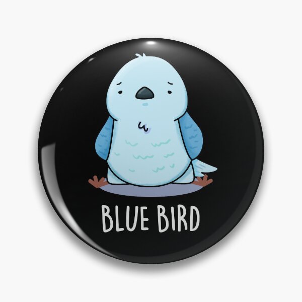 Item preview, Blue Bird Funny Animal Puns (Dark BG) designed and sold by punnybone.