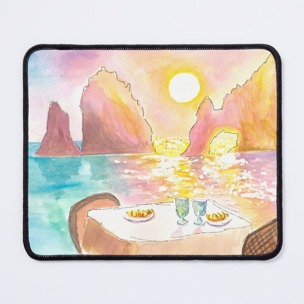 Item preview, Mesa romántica con vista al mar y puesta de sol en Cabo San Lucas designed and sold by artshop77.
