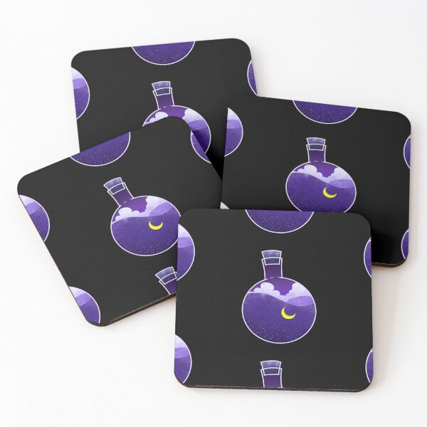 Item preview, Kawaii Crescent Moon over the ocean potion sticker designed and sold by DozyJov.