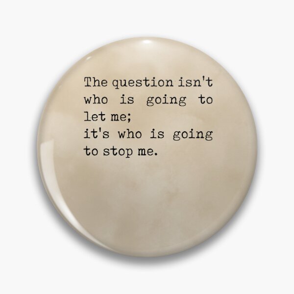 Item preview, The question isn't who is going to let me - Ayn Rand Quote - Literature - Typewriter Print - Vintage designed and sold by Studio Grafiikka.