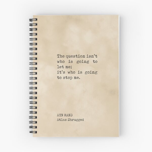 Item preview, The question isn't who is going to let me - Ayn Rand Quote - Literature - Typewriter Print - Vintage designed and sold by Studio Grafiikka.