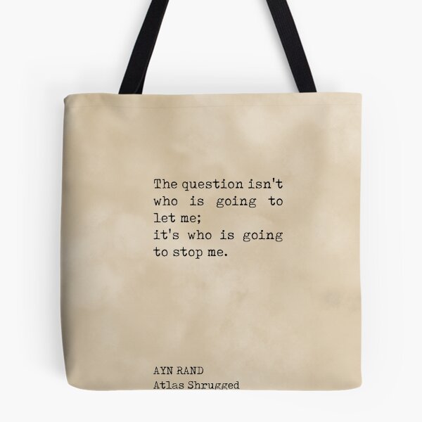 Item preview, The question isn't who is going to let me - Ayn Rand Quote - Literature - Typewriter Print - Vintage designed and sold by Studio Grafiikka.
