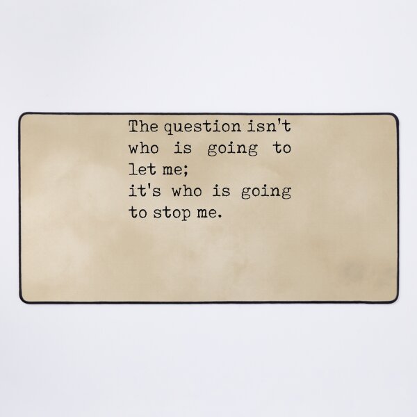 Item preview, The question isn't who is going to let me - Ayn Rand Quote - Literature - Typewriter Print - Vintage designed and sold by Studio Grafiikka.