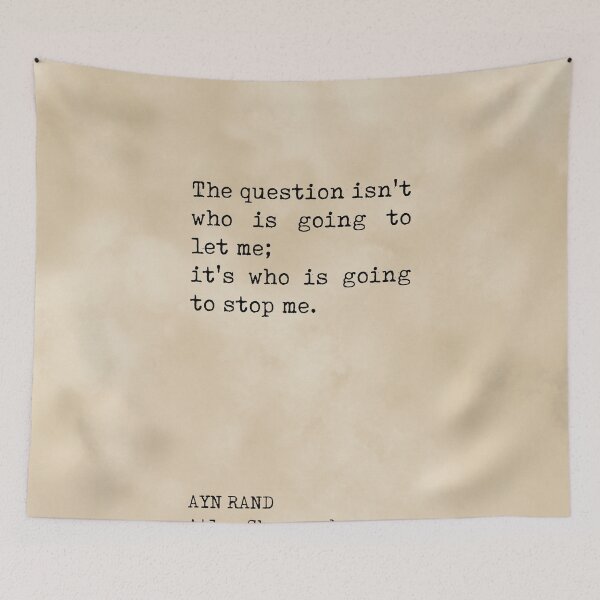 Item preview, The question isn't who is going to let me - Ayn Rand Quote - Literature - Typewriter Print - Vintage designed and sold by Studio Grafiikka.
