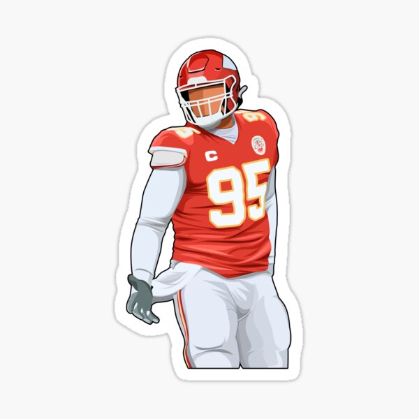 Chris Jones Home Jersey Sticker for Sale by designsheaven