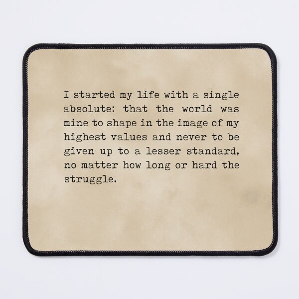 Item preview, I started my life with a single absolute - Ayn Rand Quote - Literature - Typewriter Print - Vintage designed and sold by Studio Grafiikka.