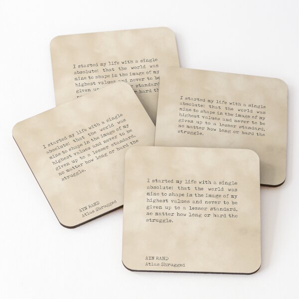 Item preview, I started my life with a single absolute - Ayn Rand Quote - Literature - Typewriter Print - Vintage designed and sold by Studio Grafiikka.