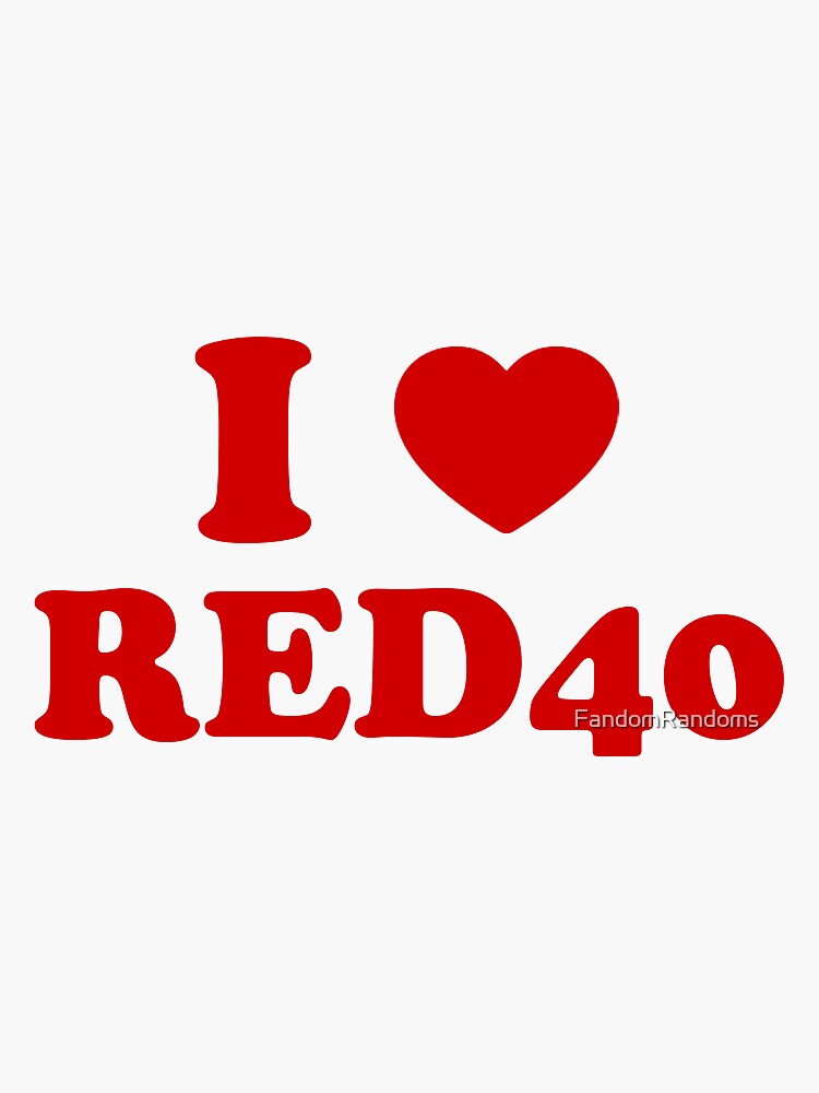 I heart Red40 | Sticker
