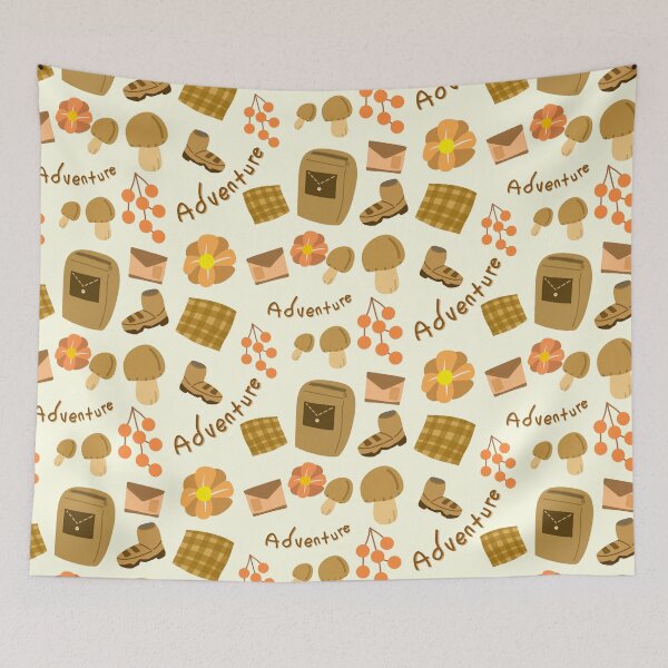 Item preview, Kawaii cottagecore fall adventure sticker sticker designed and sold by DozyJov.