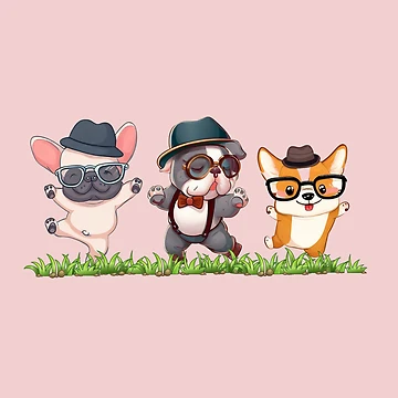 Artwork thumbnail, Dancing dogs by InscribedPH