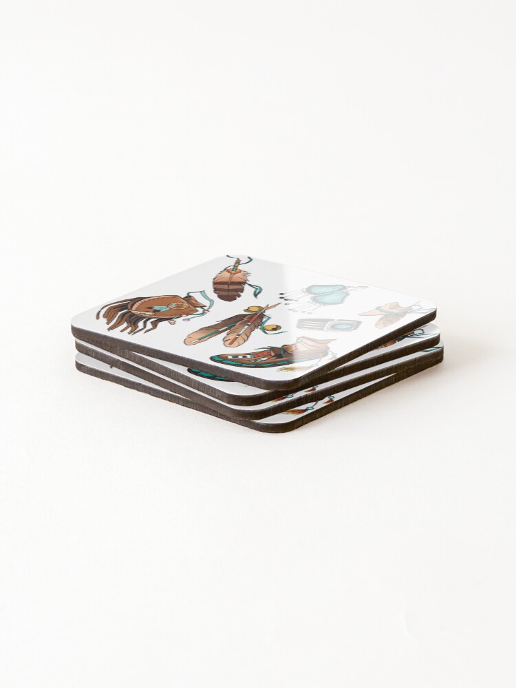 Thumbnail 4 of 5, Coasters (Set of 4), First Nations collections designed and sold by RiRuza.