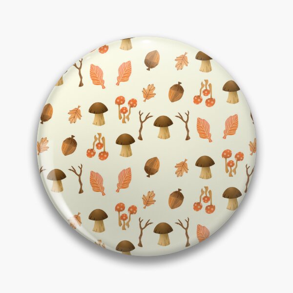 Item preview, Kawaii cottagecore fall mushroom, acorn, flower, and maple leaf sticker designed and sold by DozyJov.
