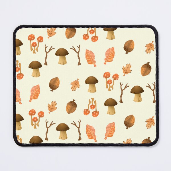 Item preview, Kawaii cottagecore fall mushroom, acorn, flower, and maple leaf sticker designed and sold by DozyJov.