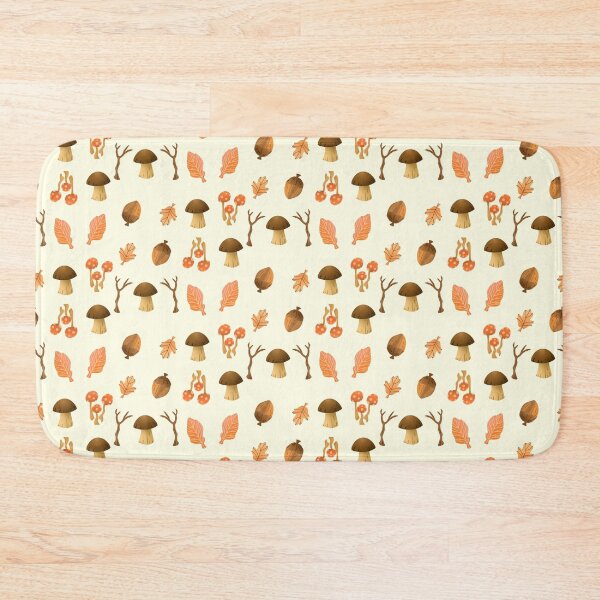 Item preview, Kawaii cottagecore fall mushroom, acorn, flower, and maple leaf sticker designed and sold by DozyJov.