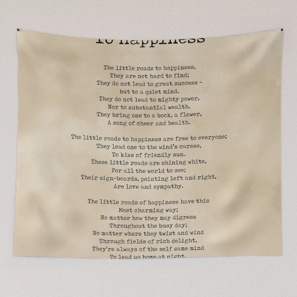 Item preview, The Little Roads To Happiness - Wilhelmina Stitch Poem - Literature - Typewriter Print 2 - Vintage designed and sold by Studio Grafiikka.