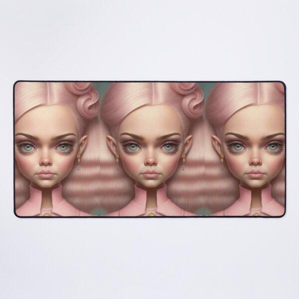 Pink Lady Doll Desk Mat