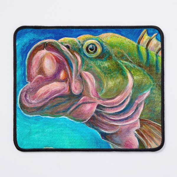 Item preview, Large Mouth Bass, acrylic painting designed and sold by patrycjaivey.