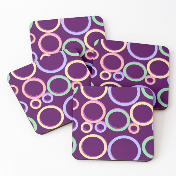 Item preview, Abstract seamless circles over dark blue background sticker designed and sold by DozyJov.