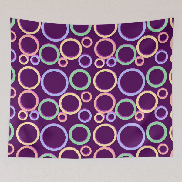 Item preview, Abstract seamless circles over dark blue background sticker designed and sold by DozyJov.