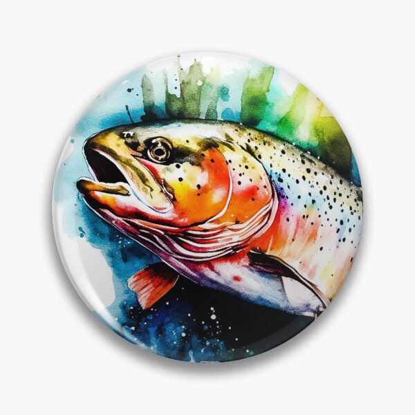 Item preview, Watercolor Steelhead Trout designed and sold by OutOfTheBoxArt1.