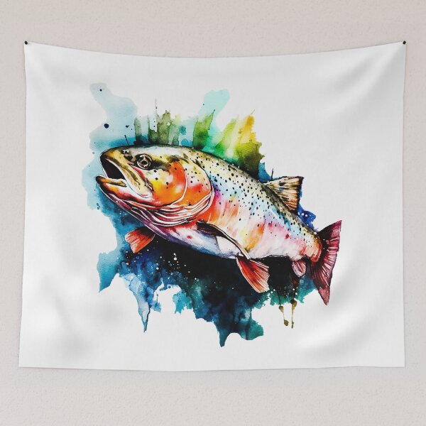 Item preview, Watercolor Steelhead Trout designed and sold by OutOfTheBoxArt1.