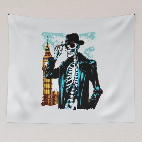 Item preview, London Detective Skeleton - Mysterious Halloween designed and sold by pocketart2023.
